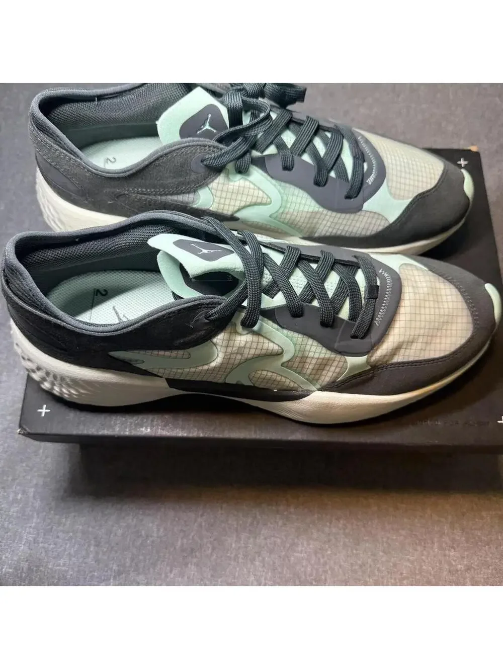 Jordan Delta 3 Low sneakers Anthracite/Mint, size US 12 NWT